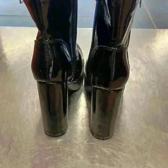 Streetwear Society Black Platform Heeled Boot Size 6 - Picture 6 of 6